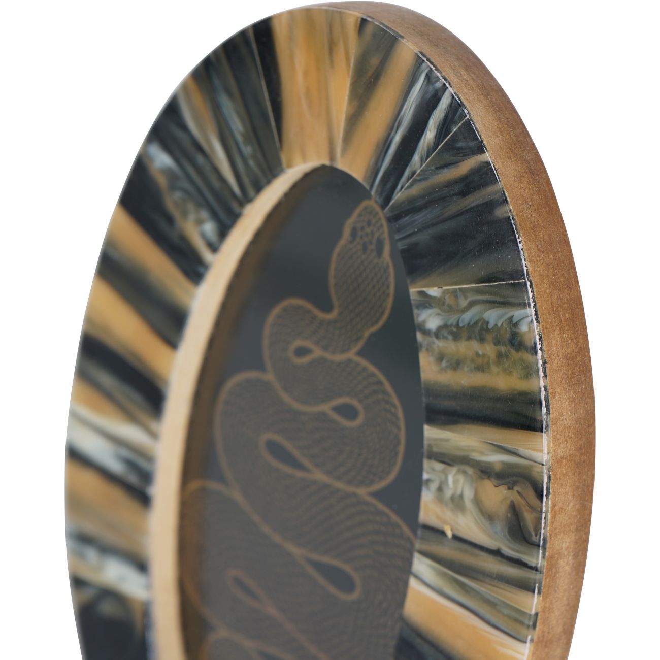Tortoiseshell Style Oval Photo Frame 8x15cm